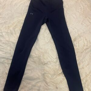 Women’s Under Armour Coldgear Compression Running Pants Navy Blue Sz M Pristine
